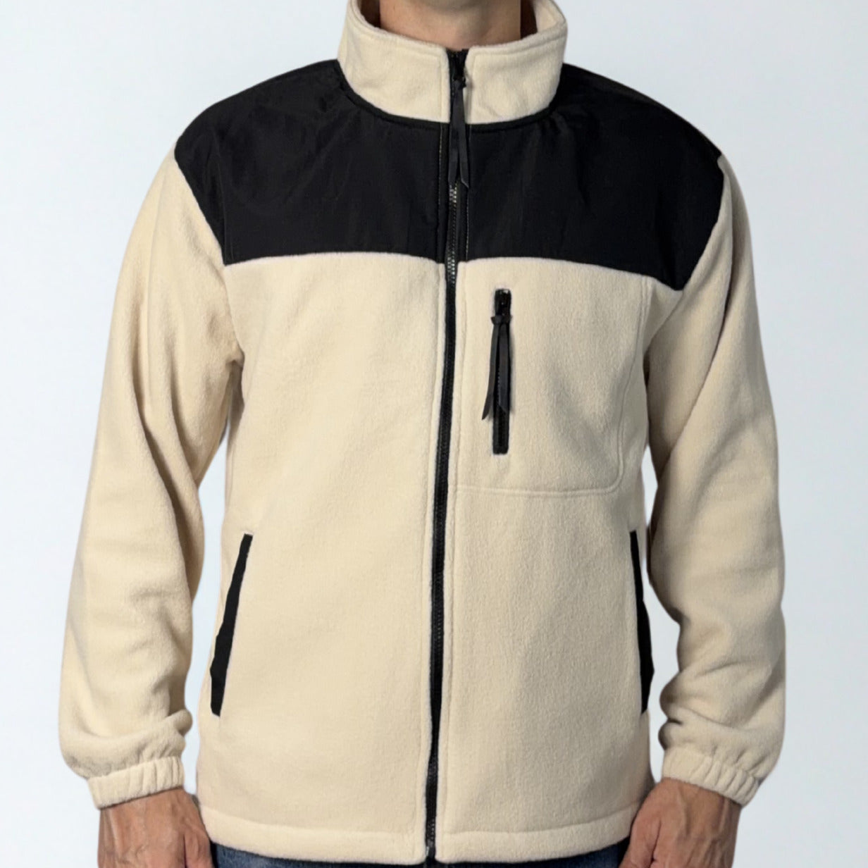 Track top collar Full zip Polar fleece Long sleeve top