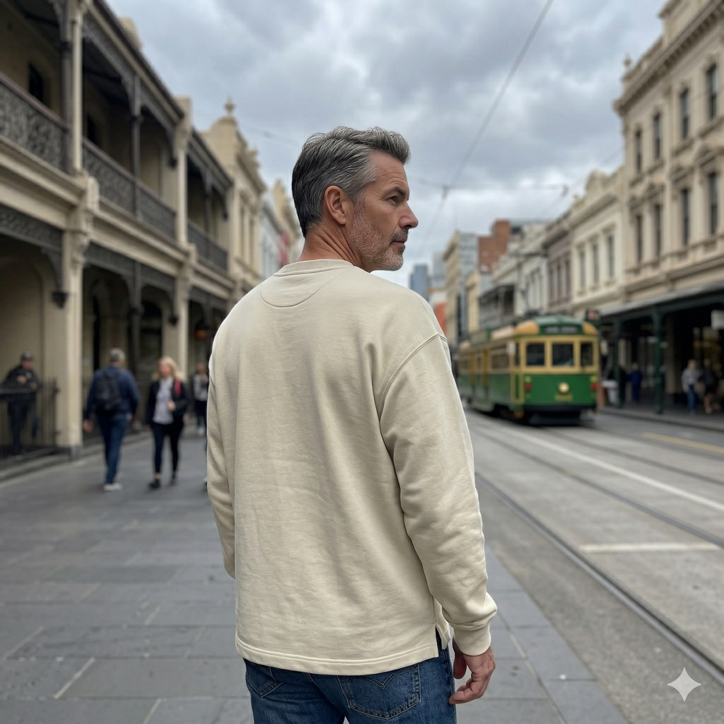 Crew neck Straight cut bottom Long sleeve top