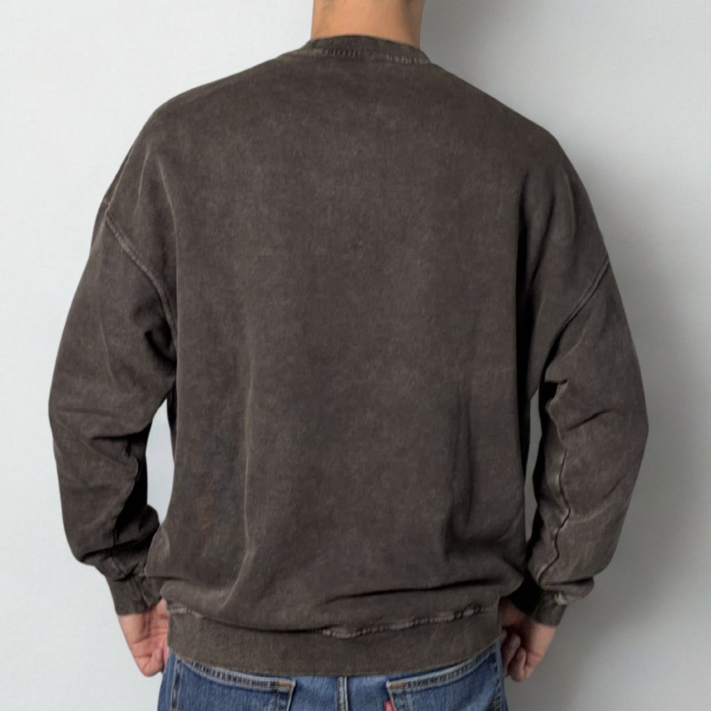 Crew neck Washed Oversized Long sleeve top