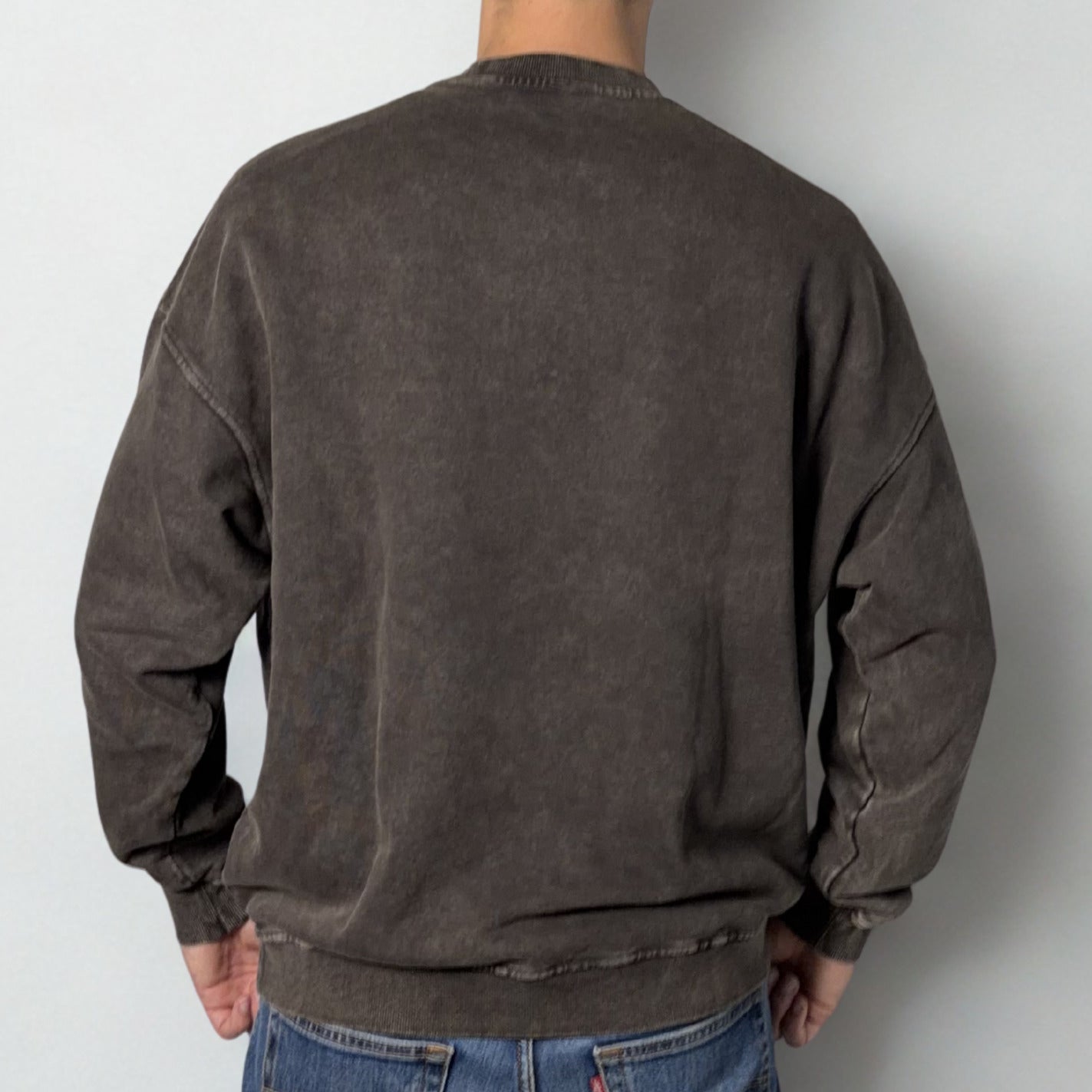 Crew neck Washed Oversized Long sleeve top