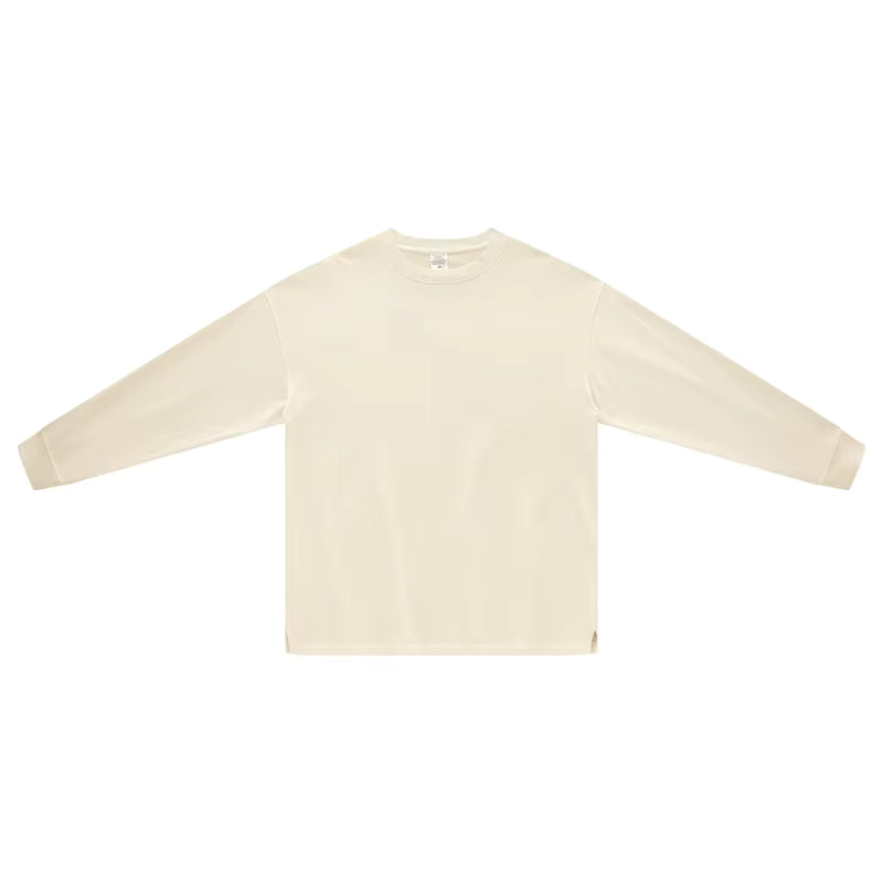 Crew neck Straight cut bottom Long sleeve top