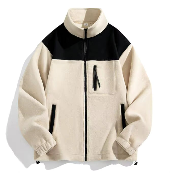 Track top collar Full zip Polar fleece Long sleeve top