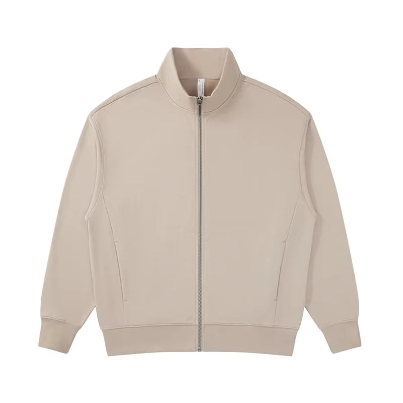 Track top collar Full zip Oversized Long sleeve top