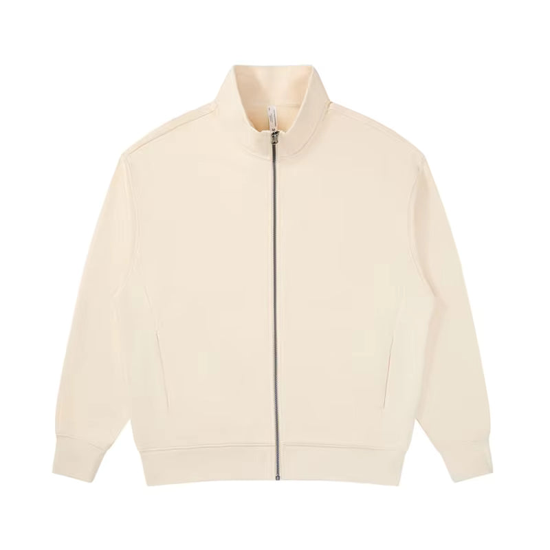 Track top collar Full zip Oversized Long sleeve top