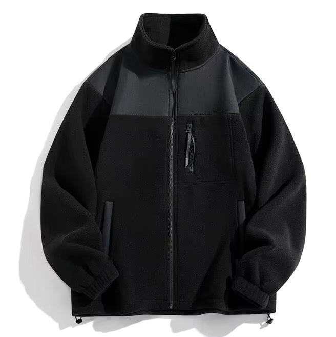 Track top collar Full zip Polar fleece Long sleeve top