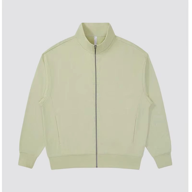 Track top collar Full zip Oversized Long sleeve top