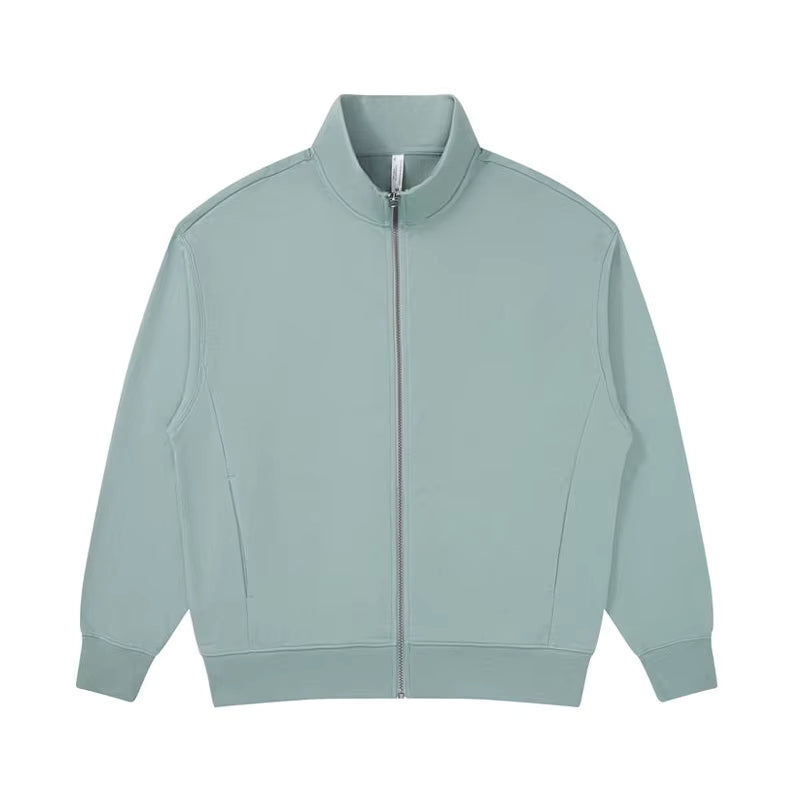 Track top collar Full zip Oversized Long sleeve top