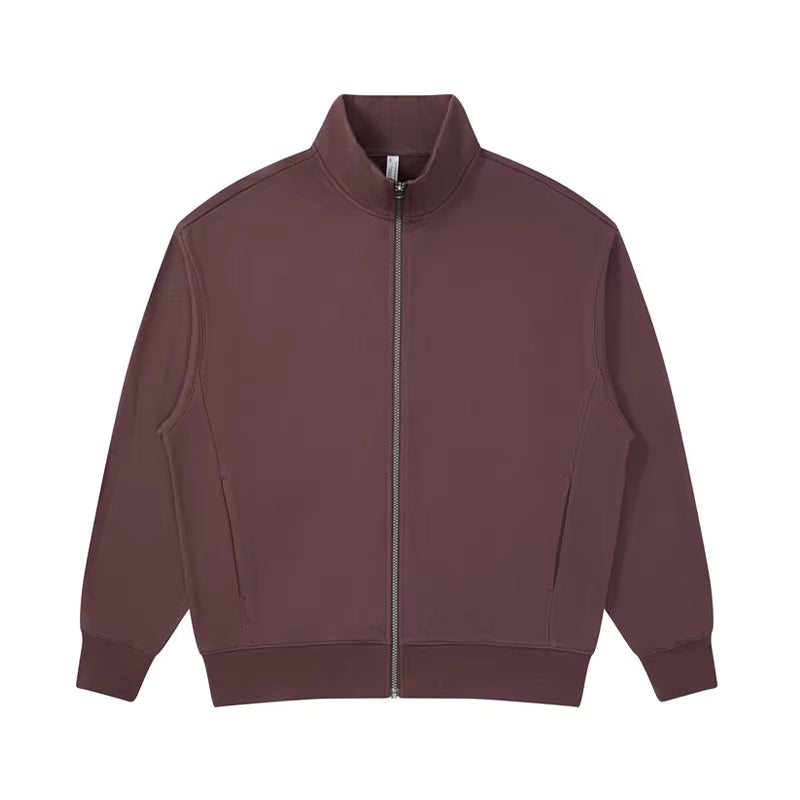 Track top collar Full zip Oversized Long sleeve top